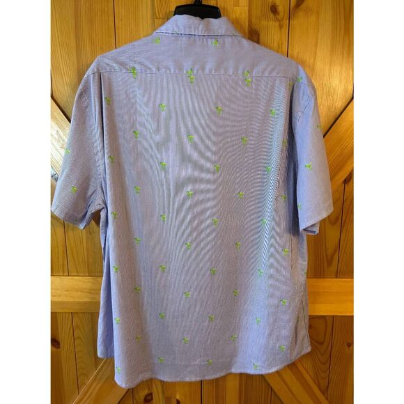 Jachs Mens Purple White Stripe Short Sleeve Pockets Button Up Size XXL (5091) NW - Picture 4 of 7